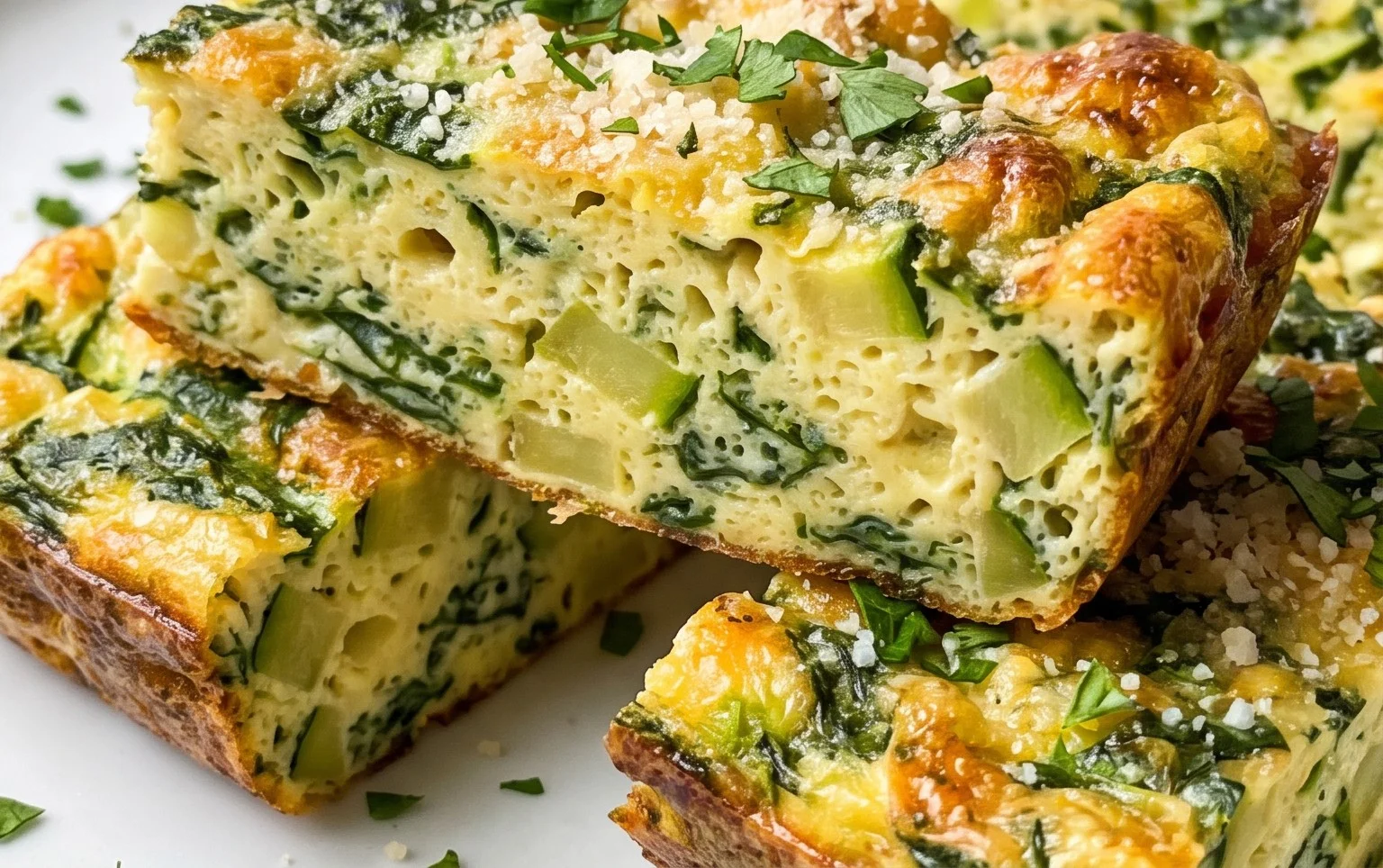 Baked Spinach Zucchini Frittata Fingers {Baby-Friendly}