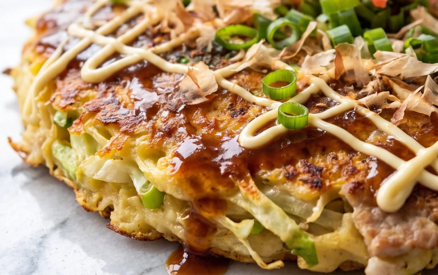 Okonomiyaki - Japanese Savoury Pancakes