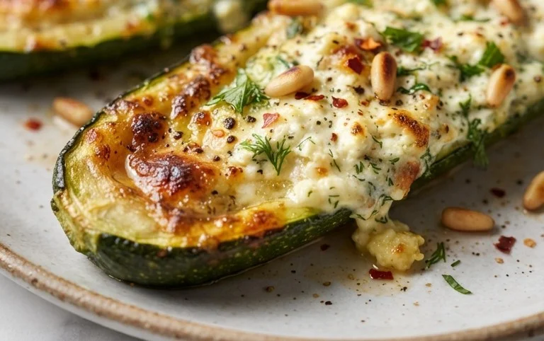 Feta Cheese Stuffed Zucchini