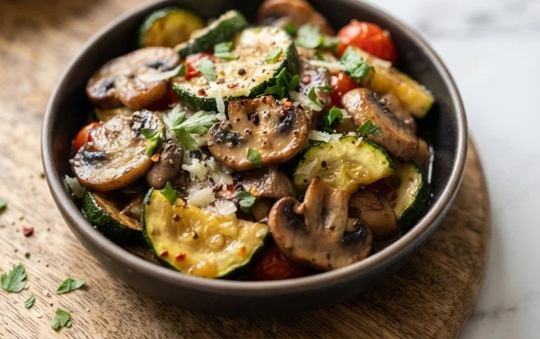 Skillet Zucchini and Mushrooms