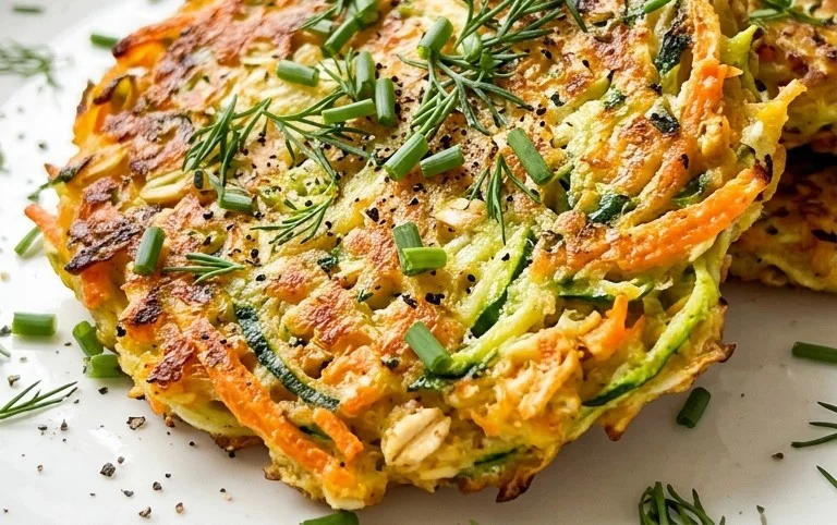 Zucchinipuffer mit Haferflocken und Möhren