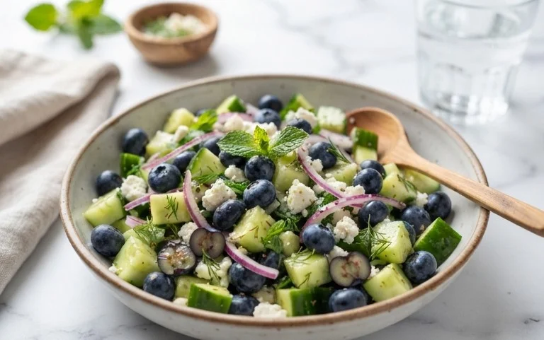 Cucumber Blueberry Salad