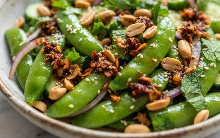 Chili Crisp Snap Pea Salad