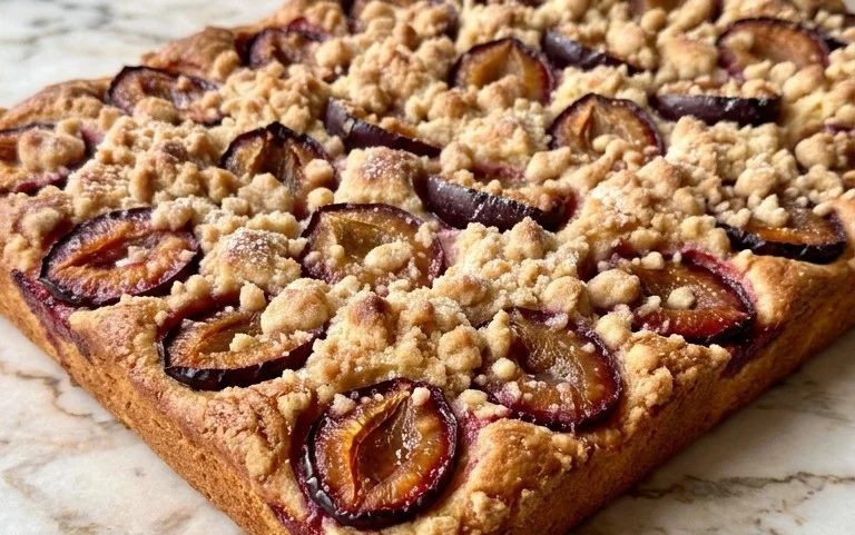 Schneller Pflaumenkuchen vom Blech