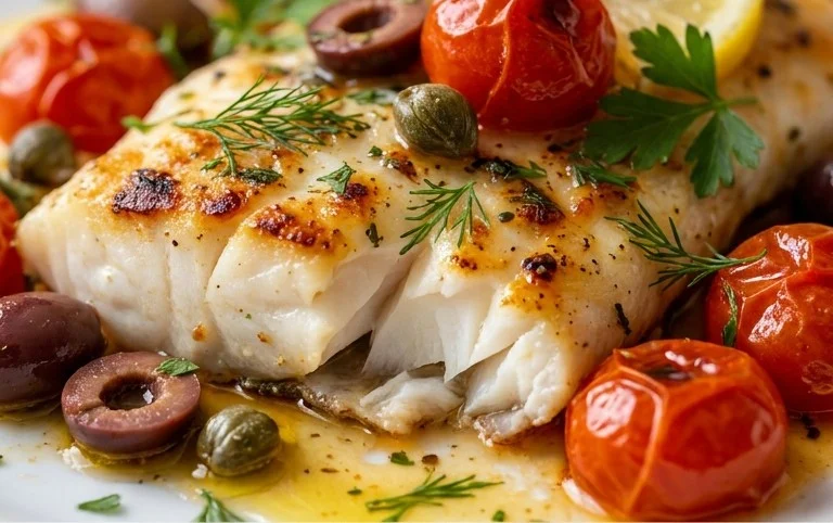 Easy Mediterranean Baked Fish Recipe - Flavorful & Quick