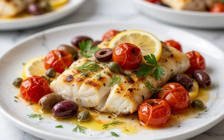 Easy Mediterranean Baked Fish Recipe - Flavorful & Quick