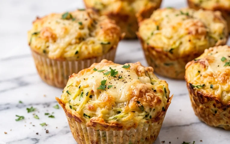 Crispy Parmesan Zucchini Potato Muffins