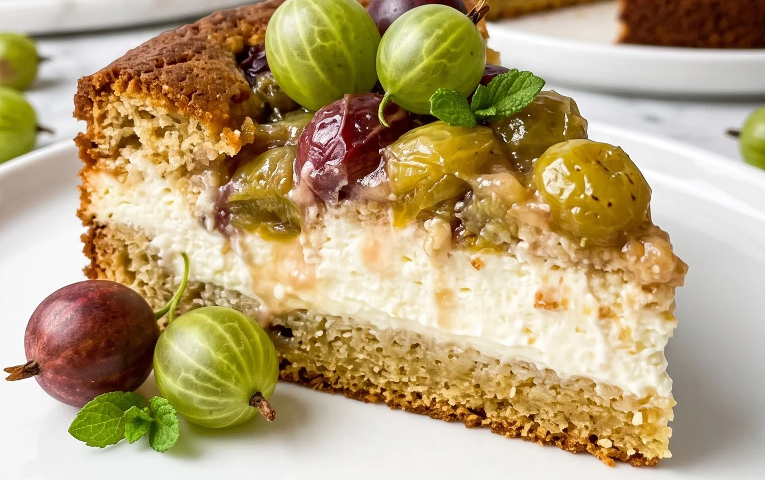 Stachelnon-alcoholic beerkuchen mit Quark und Schmand