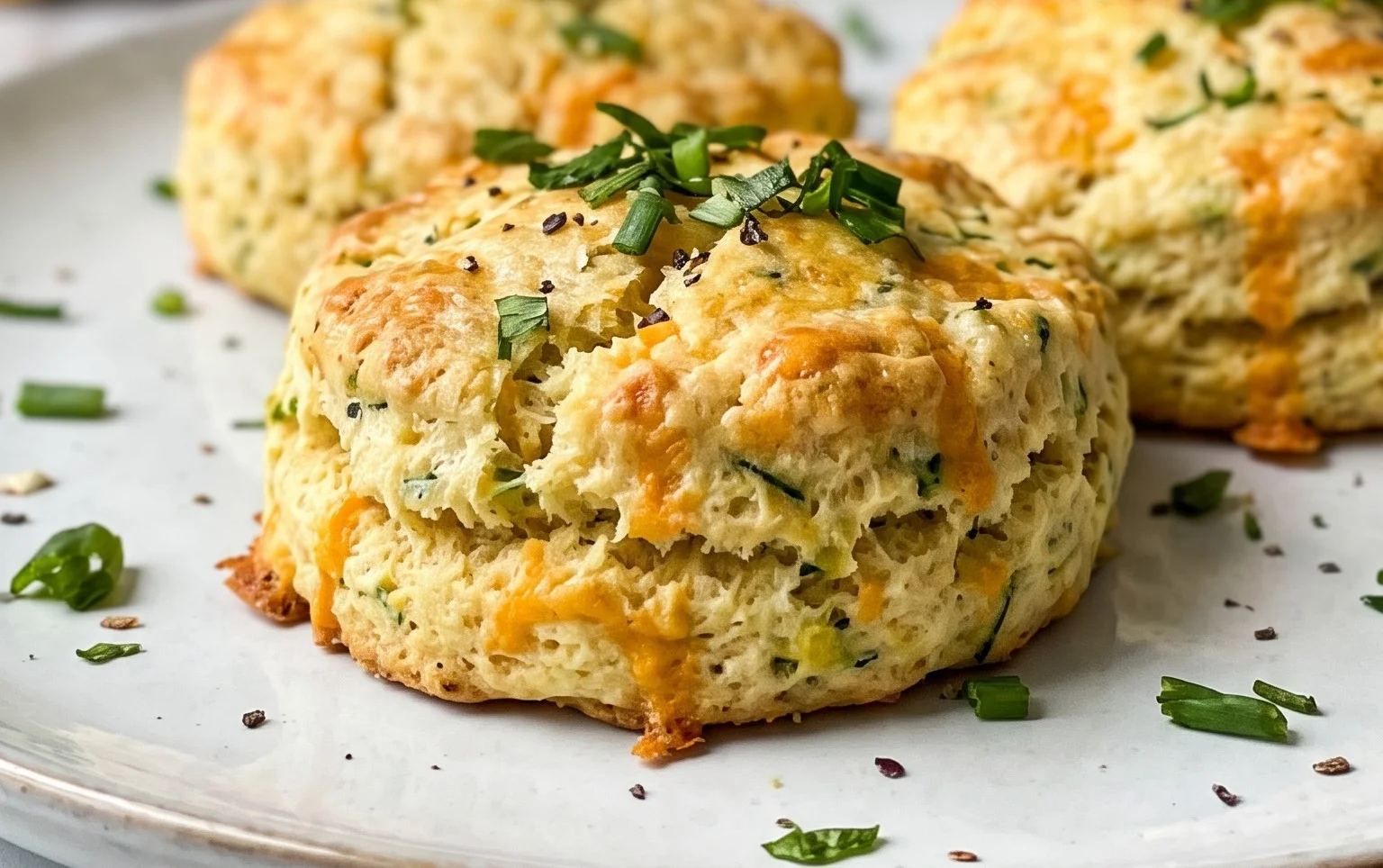 Soft and Tender Zucchini Cheddar Biscuits