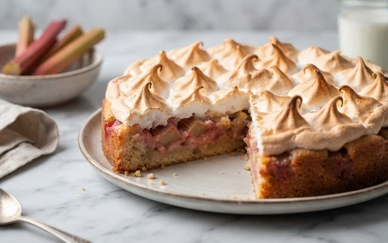 Rhabarber-Baiserkuchen