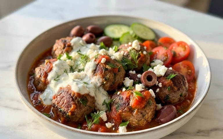 Greek Meatball Bowl Recipe
