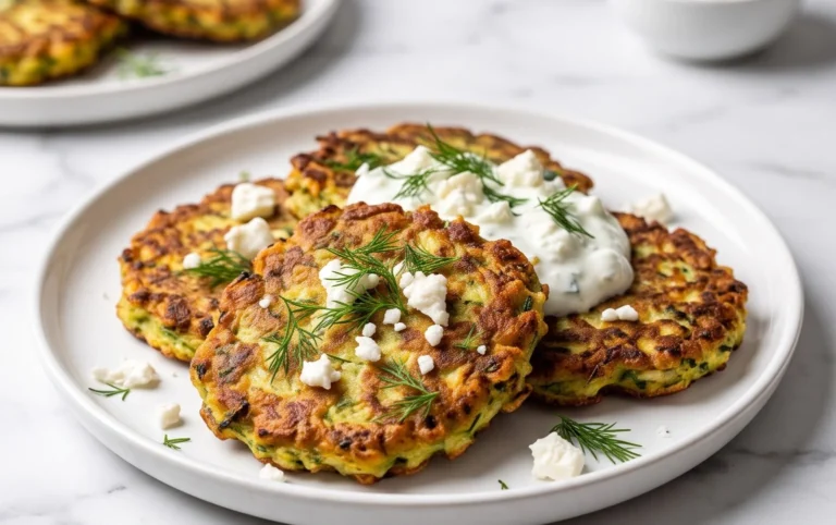 Zucchinipuffer mit Feta und Tzatziki: Das Unglaubliche Ultimative Rezept für 4 Portionen