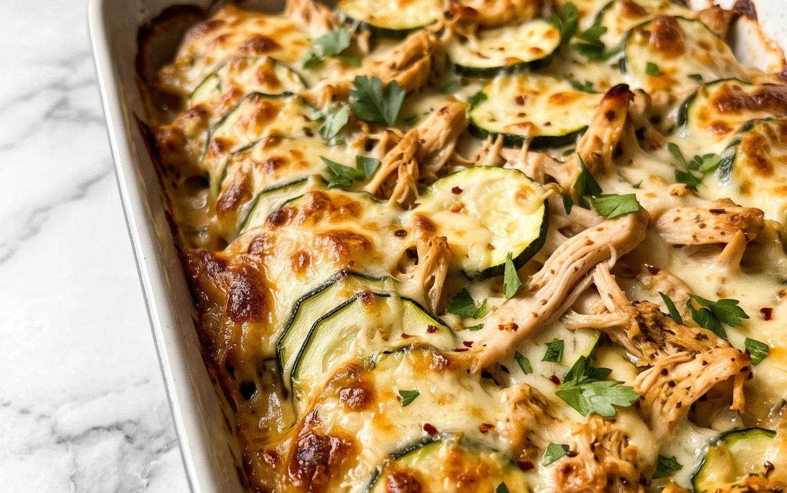 Hähnchen Zucchini Auflauf: Cremig & Schnell